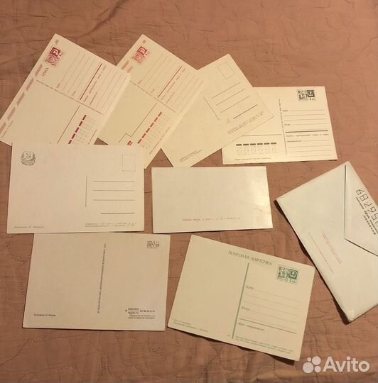 Набор открыток СССР. Чистые. С маркой и без