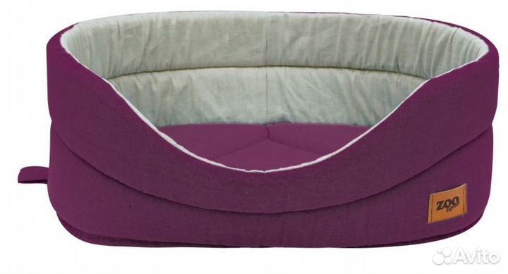 740532 лежанка Эколен» №3 49*33*17 см баклажан нов