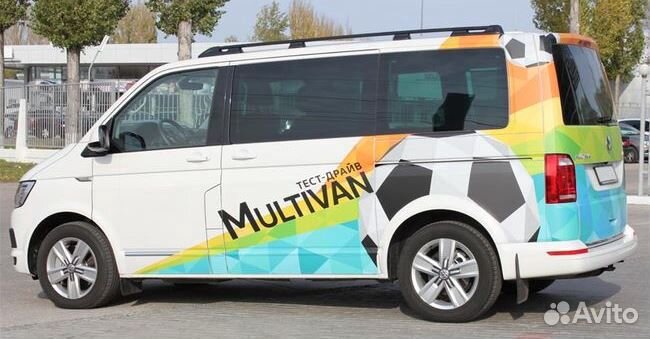 Рейлинги апс для Volkswagen T5T6, Multiven черные