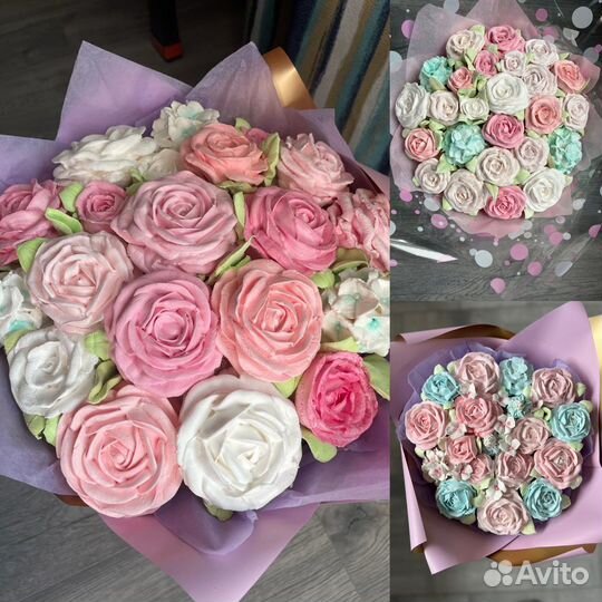 Съедобный букет,зефирные букеты,зефир на выпускной