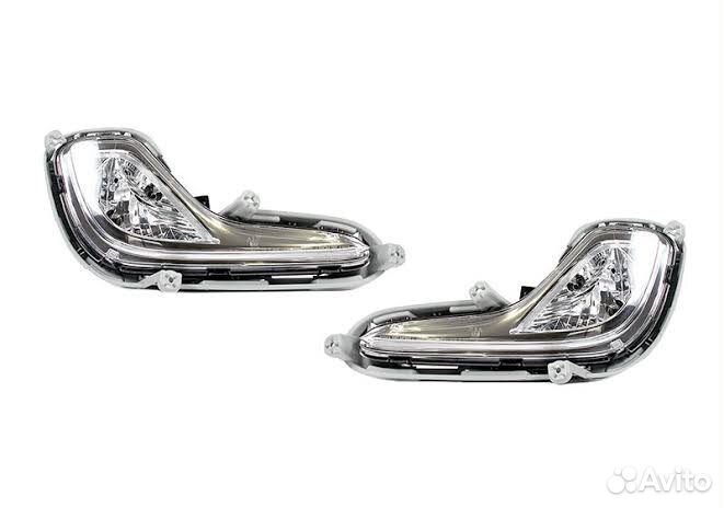 Птф + рамки хендай солярис hyundai solaris L+R