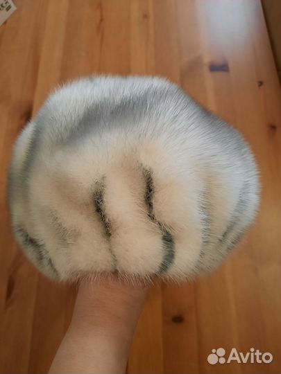 Берет женский норковый мягкий