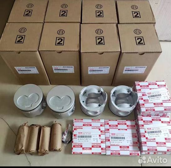 Поршневая группа 4JG2 T. Поршня, Гильзы, Кольца-ко