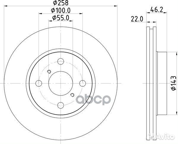 Диск тормозной перед ND1026K nisshinbo