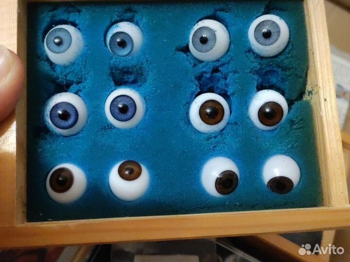 Глаза стекло для антикварных и винтажных кукол