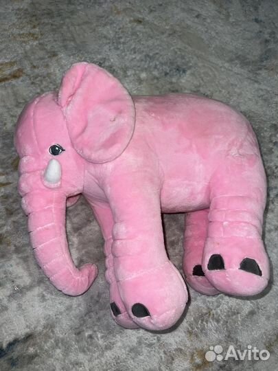Слон розовый мягкая игрушка