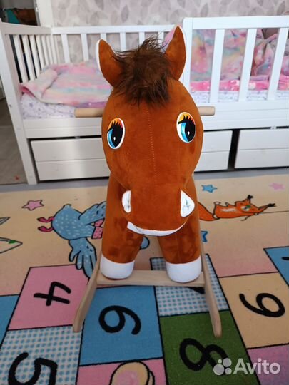 Лошадь качалка мягкая