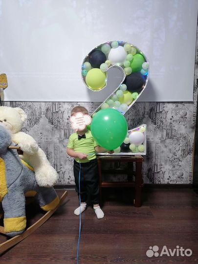 Каркасная цифра 2 на день рождения ребёнку