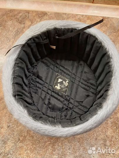 Шапка норковая женская, голубая норка