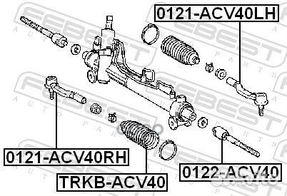 Пыльник рулевой рейки toyota camry (JPP)