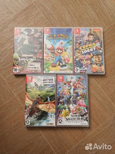 Картриджи на nintendo switch новые