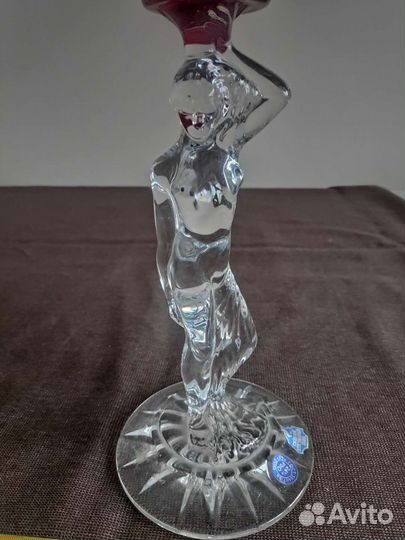 Ваза для фруктов на ножке хрусталь СССР