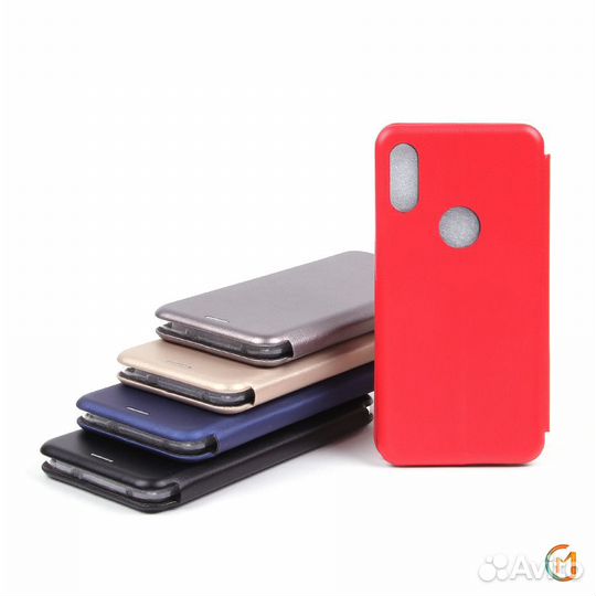 Магнитный Чехол-Книжка для Xiaomi Mi Play, красный