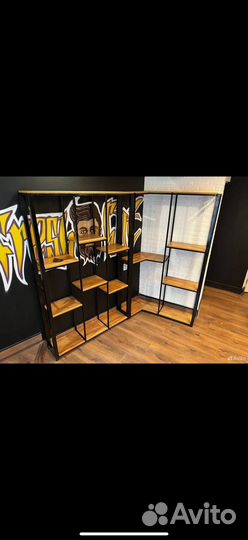 Стеллаж в кальянный магазин