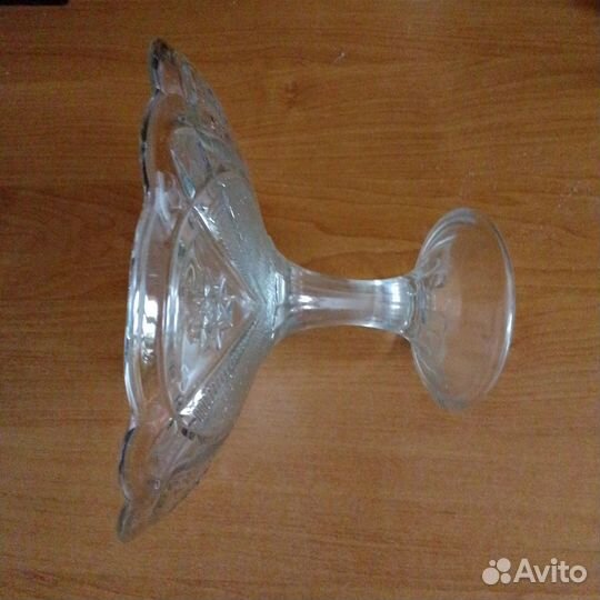 Ваза на ножке стекло СССР