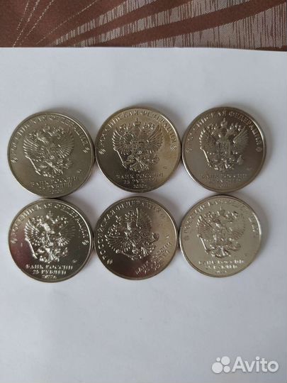 Набор 7 монет мультипликация