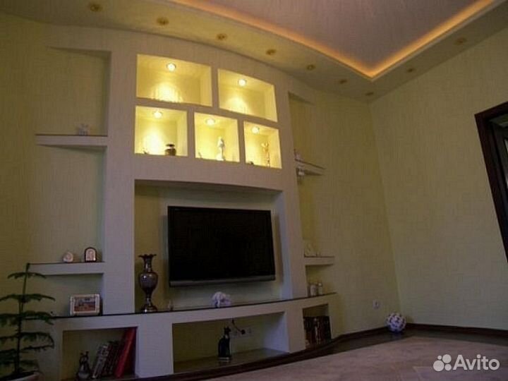 Гипсокартоновые конструкции, барельеф для интерьер