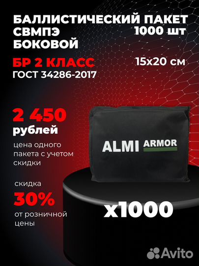 Баллистический пакет 20х15 см