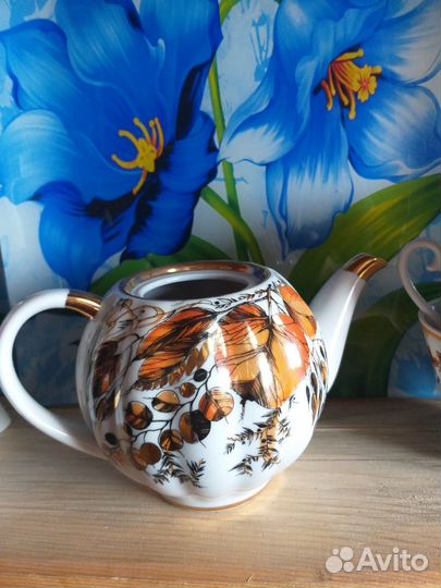 Фарфоровая посуда СССР сервиз чайный лфз