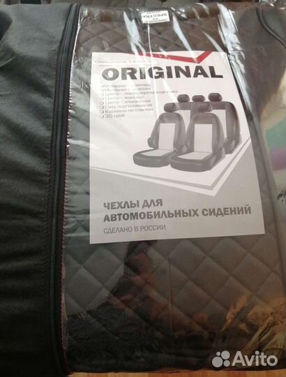 Авточехлы KIA spectra чёрные из экокожи