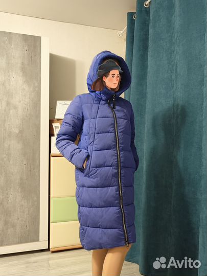 Пуховик женский 42 44синий
