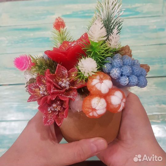 Букет Новогодний,сувенир из мыла