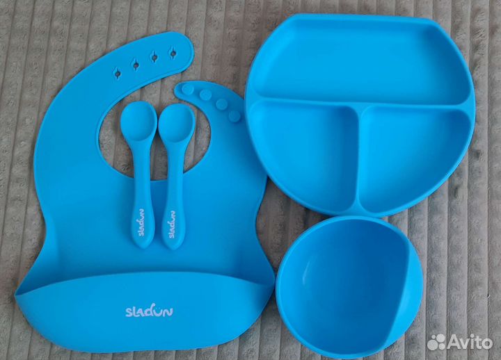 Набор детской силиконовой посуды