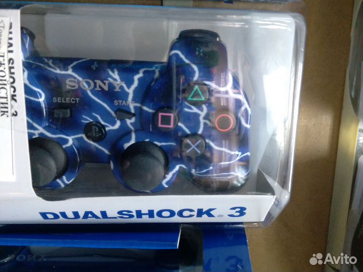 Игровой джойстик ps3 черный и цветные