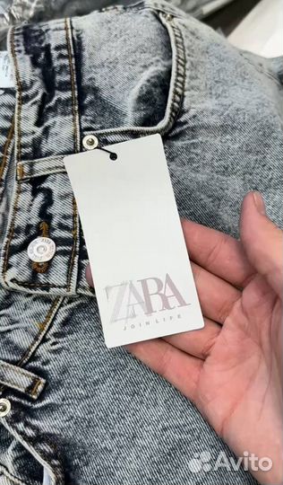 Джинсы Zara Flared Baggy Jeans Синие