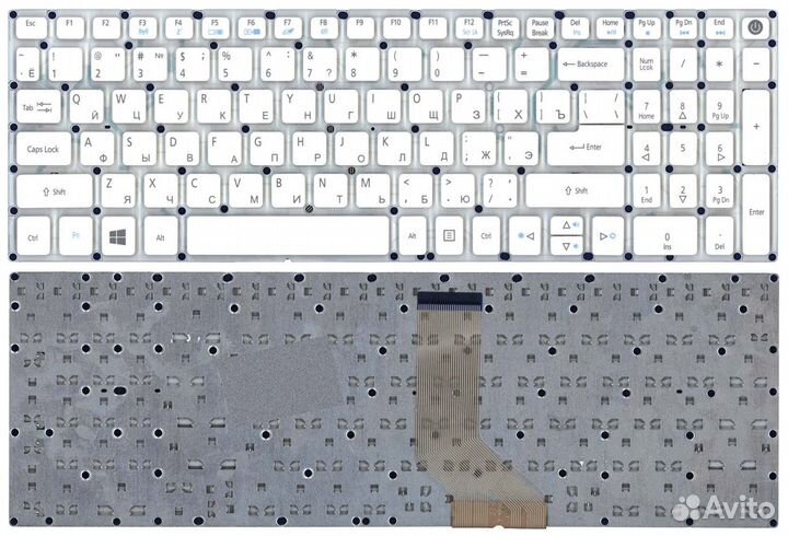 Клавиатура Acer Aspire E5-573 белая