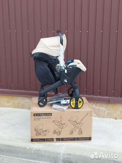 Коляска автолюлька 4в1 Новая (светло кремовый)