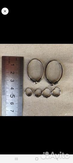 Серьги серебро