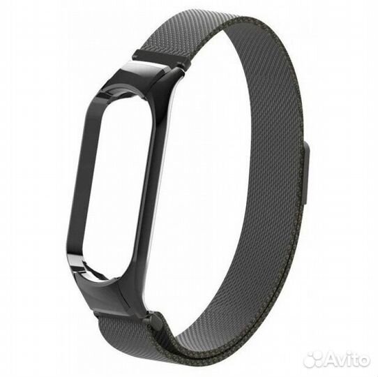 Ремешок миланский с магнитом для Mi band 6 Black