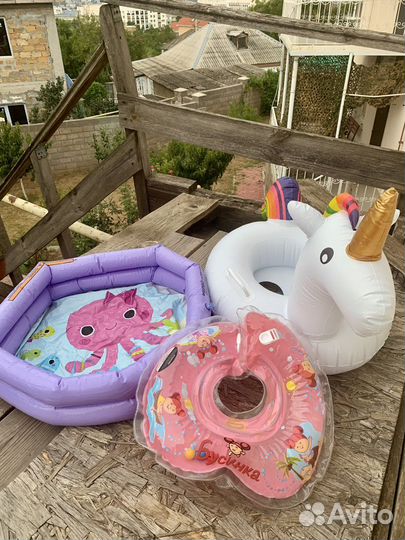 Надувной круг единорог,бассейн, круг для малышей