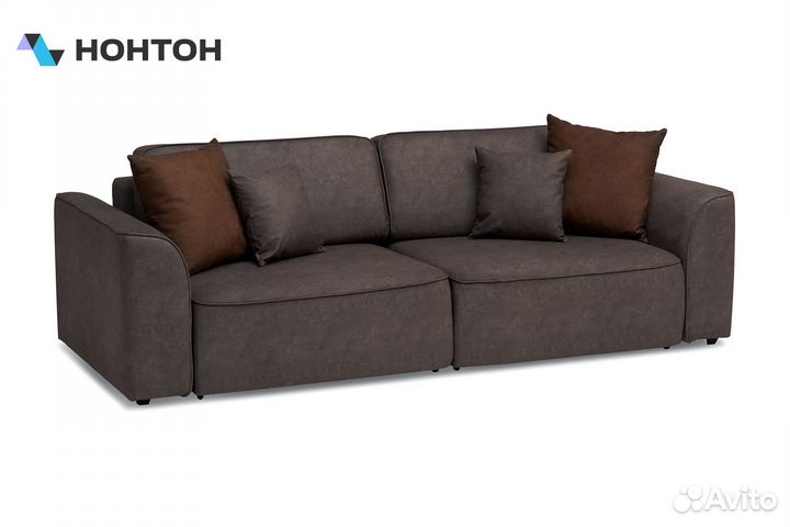 Диван еврокнижка Имир SE серо-коричневый
