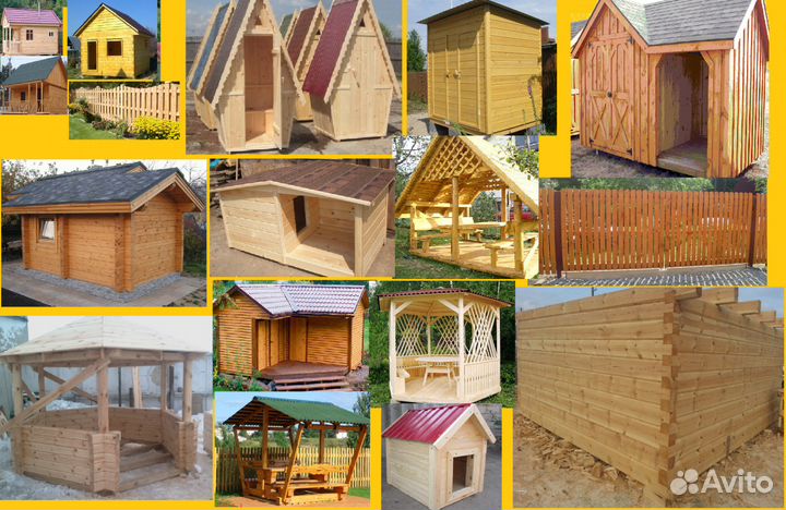 Срубы, бани, беседки, хозблоки, туалеты