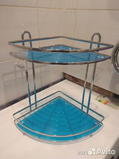 Угловая полка для ванной