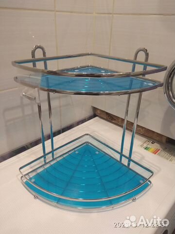 Угловая полка для ванной