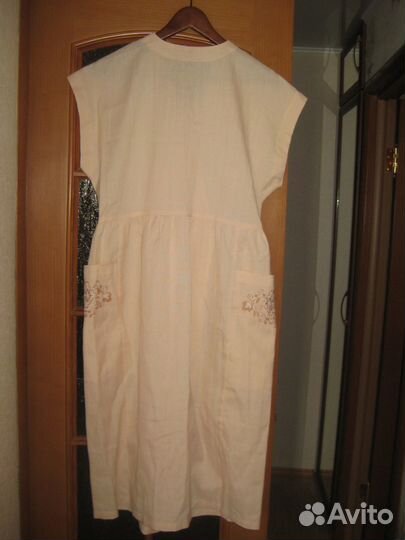 Платье льняное, новое. СССР