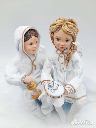 Ватная игрушка ангелочки