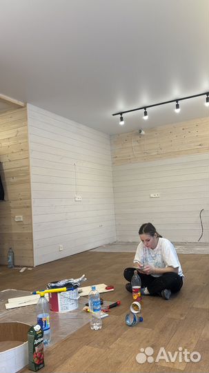 Покраска,шлифовка бруса вагонки