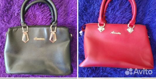 Сумка черная/красная новая