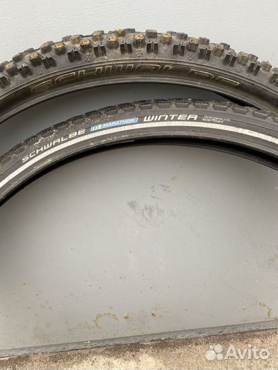 Покрышки зимние шипы schwalbe 26 на 2.1 и на 1.75