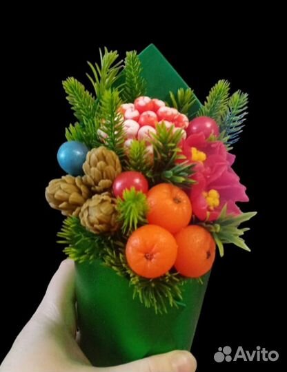 Зимняя композиция из мыла