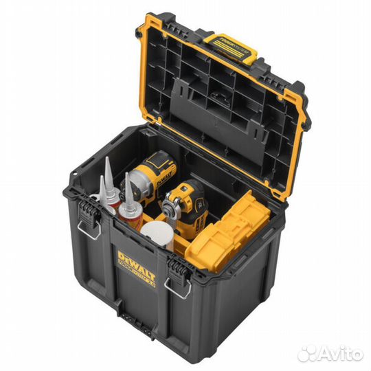 Ящик для инструментов dewalt toughsystem 2.0, компактный, глубокий, dwst08035-1