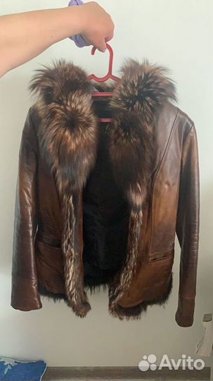Куртка зимняя кожаная