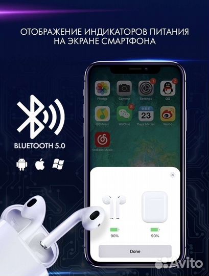 Беспроводные наушники новые