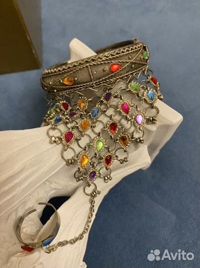 Браслет серебро индия