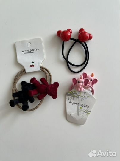 Резина ддля волос, мишки, слоник