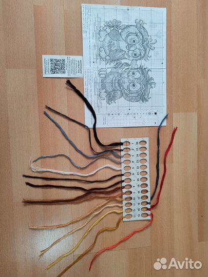 Остатки от набора для вышивания крестом